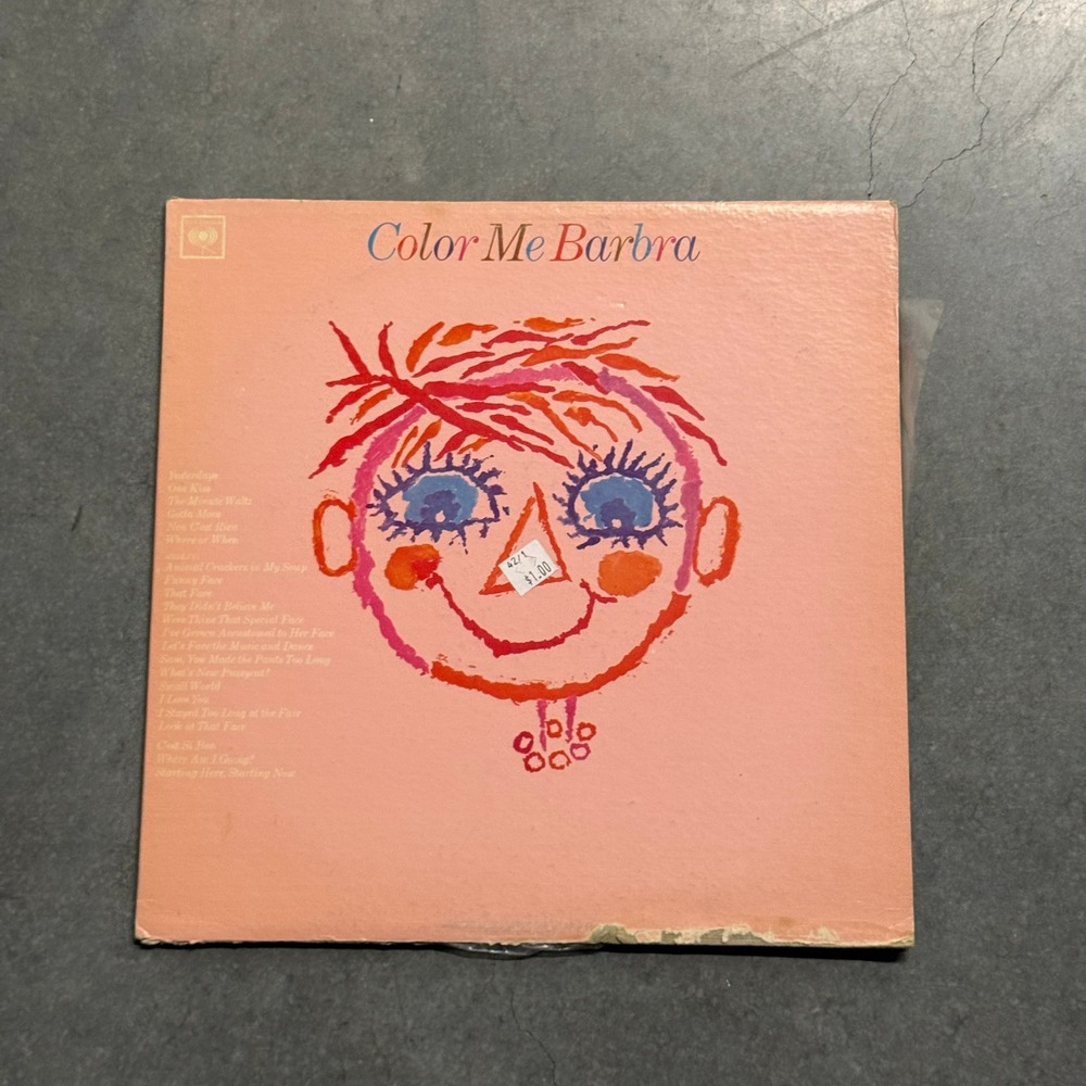 Barbra Streisand Color Me Barbra Vinyl Record Mono 1966 Columbia CL 2478
